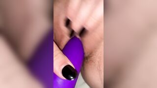 Milf rubs her clit with a dildo in her tight pussy until she’s dripping with cum. Hear me moan?