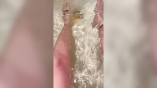 Little bath time foot fetish girl