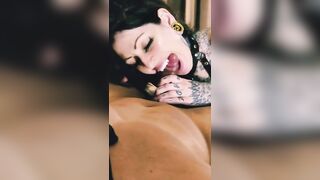 Vampire Mistress - Fetish Dolly petite tattoo white girl BJ BBC latino Columbian muscular daddy