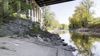 Hood Whiteboy Fucking Slim Thick Black Girl Under The Bridge