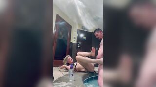 Busted bangin’ in the hotel hot tub!!