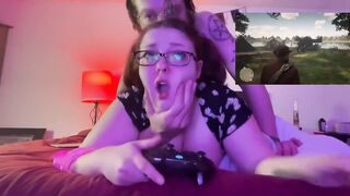 Free Use Gamer-Girl Sundae Sweet used as a Sex Doll while Live-streaming RDR2