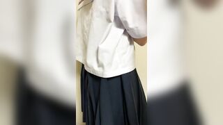 セーラー制服ギャルの前撮り動画♡