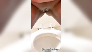 Ebony Girl Pees Standing Up