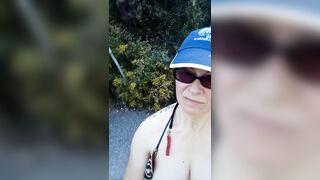 Danger!! Milf sneaking around Government Private Property bouncing tits!! part 5