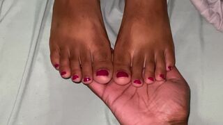 Indian Feet Tease with Bukkake Fantasy