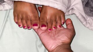 Indian Feet Tease with Bukkake Fantasy