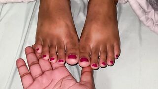 Indian Feet Tease with Bukkake Fantasy