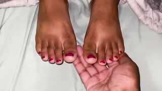 Indian Feet Tease with Bukkake Fantasy