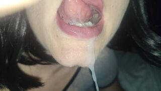 college friend cums in my mouth, I play with his milk and get very horny