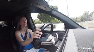 Ersties - Hot Blonde Masturbates In Her Car