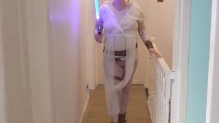 Starwars cosplay Rey costume in boots