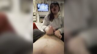 Dirty Talking British Slut Wife Gives Blowjob