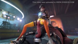 Overwatch - Tracer x Roadhog (Animated, Sound) [Guilty]