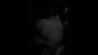 POV quick blowjob from horny girlfriend before movies in parking lot