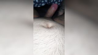 Step Mom takes a selfie doing a dirty blowjob with her big mouth