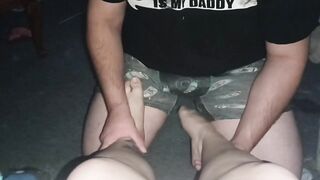 Boyfriend Rubs Lotion On My Legs While I Kick His Balls