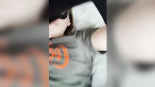 Unprofessional shooting. The girl takes a selfie while being fucked in the ass