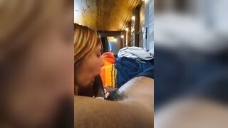 Horny Milf Sucks Black Dick While Friends Watch