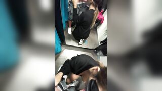 Risky Blowjob - Fitting Room sexy Gf - full on onlyfans ????