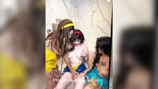 PLAYTIME Snow White Gets WET with her Girlfriends BELLE and Jasmine ~ Feat. MissGamelin