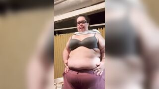 BBW Stripping Outside in Freezing Weather