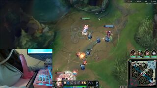 Slutty egirl does Seraphine healslut challenge on league of legends