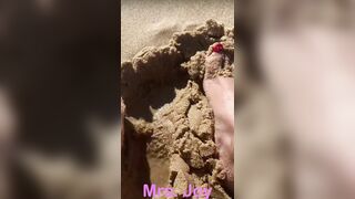 How it Started and How it Ended - I was Flashing on a Beach and A Stranger Asked to Cum on my Feet