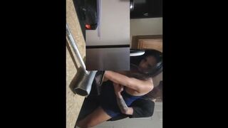 Pocahotass Gets Bent Over Kitchen Oven With Huge Tits And High Heels, White Dude so excite!!!!!!!!!!