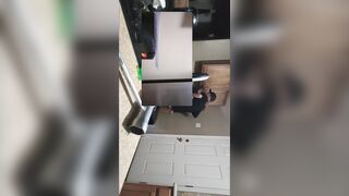 Pocahotass Gets Bent Over Kitchen Oven With Huge Tits And High Heels, White Dude so excite!!!!!!!!!!