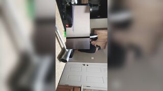 Pocahotass Gets Bent Over Kitchen Oven With Huge Tits And High Heels, White Dude so excite!!!!!!!!!!