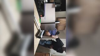 Pocahotass Gets Bent Over Kitchen Oven With Huge Tits And High Heels, White Dude so excite!!!!!!!!!!