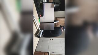 Pocahotass Gets Bent Over Kitchen Oven With Huge Tits And High Heels, White Dude so excite!!!!!!!!!!