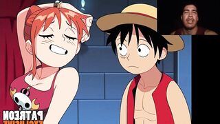 Nami tries to take Luffy's treasure and receives a good uncensored fuck