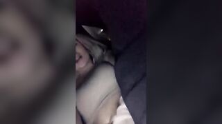 Hot Blonde Babe Masturbate inside the Car - Snapchat Step Mom