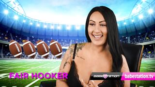 UK models laugh at former Super Bowl football names