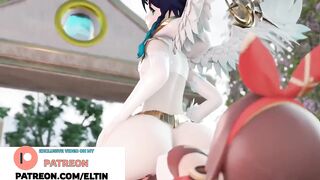 Futanari Amber Hard Fucking Femboy In Ass | Hottest Futa Femboy Hentai Genshin Impact 60 fps