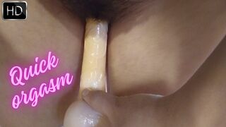 4K Quick female orgasm close-up