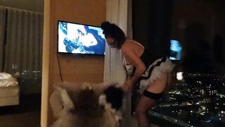 Horny maid suck and fuck hotelguest