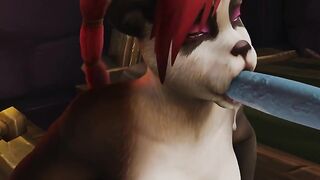 Pandaren Mio Deep Throating Thick Draenei Dick