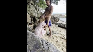 Blowjob on the beach