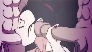 3D Compilation_ Tifa sucking multiple cock