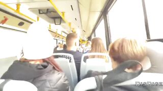 A Stranger Girl Jerked off and Sucked My Dick a Bus Full of People