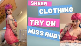 sheer clothing try on