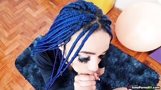 Bratty stepsister in the middle of the living room - AmoPornoBR