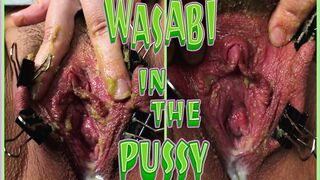 Pussy masturbation with wasabi paste and metal clips - Naughty Masochist