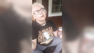 Chubby Goth Girl SFW Smoking