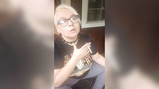 Chubby Goth Girl SFW Smoking