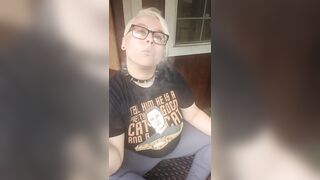 Chubby Goth Girl SFW Smoking