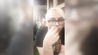 Chubby Goth Girl SFW Smoking